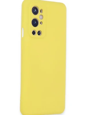 Newface One Plus 9 Pro Kılıf Nano içi Kadife Silikon - Sarı