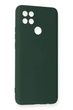 Newface Oppo A15 Kılıf Nano içi Kadife Silikon - Koyu Yeşil - Görsel 2