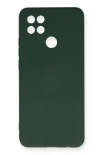 Newface Oppo A15 Kılıf Nano içi Kadife Silikon - Koyu Yeşil