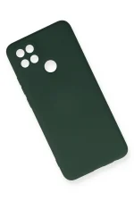 Newface Oppo A15 Kılıf Nano içi Kadife Silikon - Koyu Yeşil - Görsel 3