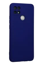 Newface Oppo A15 Kılıf Nano içi Kadife Silikon - Lacivert - Görsel 2