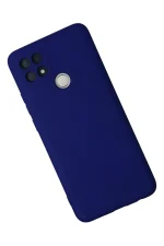 Newface Oppo A15 Kılıf Nano içi Kadife Silikon - Lacivert - Görsel 3