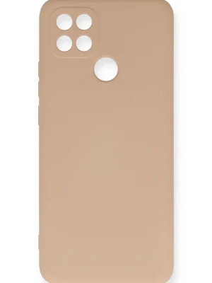 Newface Oppo A15 Kılıf Nano içi Kadife Silikon - Pudra