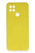 Newface Oppo A15 Kılıf Nano içi Kadife Silikon - Sarı