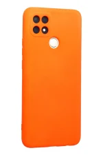 Newface Oppo A15 Kılıf Nano içi Kadife Silikon - Turuncu - Görsel 2