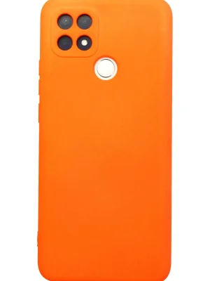 Newface Oppo A15 Kılıf Nano içi Kadife Silikon - Turuncu