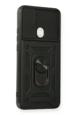 Newface Oppo A15 Kılıf Pars Lens Yüzüklü Silikon - Siyah - Görsel 2