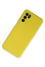 Newface Oppo A16 Kılıf Nano içi Kadife Silikon - Sarı - Görsel 2