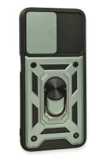 Newface Oppo A16 Kılıf Pars Lens Yüzüklü Silikon - Yeşil - Görsel 3