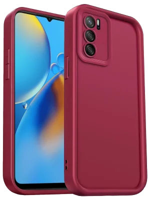 Newface Oppo A16 Kılıf Viera Silikon - Bordo