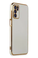 Newface Oppo A16 Kılıf Volet Silikon - Beyaz - Görsel 2