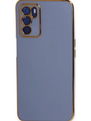 Newface Oppo A16 Kılıf Volet Silikon - Mavi