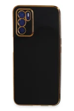 Newface Oppo A16 Kılıf Volet Silikon - Siyah