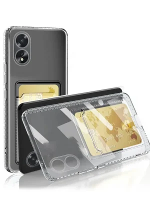 Newface Oppo A38 Kılıf Kart Şeffaf Silikon - Şeffaf