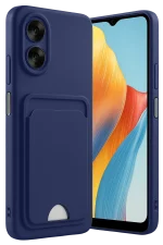 Newface Oppo A38 Kılıf Kelvin Kartvizitli Silikon - Lacivert