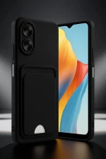 Newface Oppo A38 Kılıf Kelvin Kartvizitli Silikon - Lila - Görsel 2