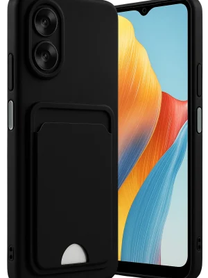 Newface Oppo A38 Kılıf Kelvin Kartvizitli Silikon - Siyah