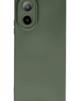 Newface Oppo A38 Kılıf Nano içi Kadife Silikon - Koyu Yeşil