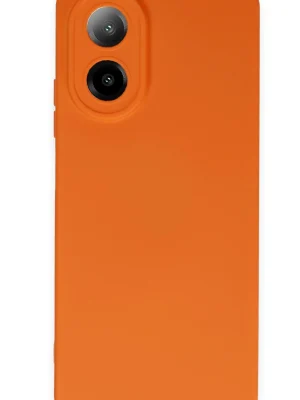 Newface Oppo A38 Kılıf Nano içi Kadife Silikon - Turuncu