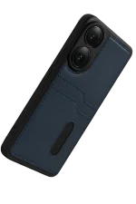 Newface Oppo A38 Sara Kartvizitli Deri Kılıf - Lacivert - Görsel 3