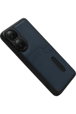 Newface Oppo A38 Sara Kartvizitli Deri Kılıf - Lacivert - Görsel 4