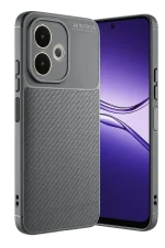 Newface Oppo A5 Pro 4G Kılıf Auto Focus Karbon Kapak - Gri