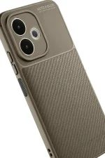 Newface Oppo A5 Pro 4G Kılıf Auto Focus Karbon Kapak - Kahverengi - Görsel 3