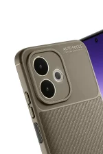 Newface Oppo A5 Pro 4G Kılıf Auto Focus Karbon Kapak - Kahverengi - Görsel 4