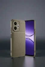 Newface Oppo A5 Pro 4G Kılıf Auto Focus Karbon Kapak - Kahverengi - Görsel 5