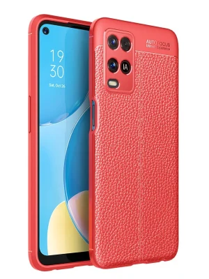 Newface Oppo A54 4G Kılıf Auto Focus Kapak - Kırmızı