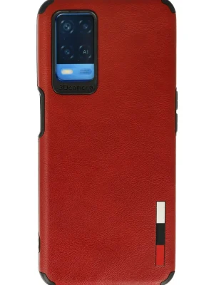 Newface Oppo A54 4G Kılıf Loop Deri Silikon - Kırmızı