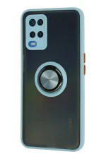 Newface Oppo A54 4G Kılıf Montreal Yüzüklü Silikon Kapak - Buz Mavi - Görsel 2