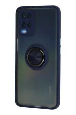 Newface Oppo A54 4G Kılıf Montreal Yüzüklü Silikon Kapak - Lacivert - Görsel 2