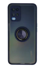 Newface Oppo A54 4G Kılıf Montreal Yüzüklü Silikon Kapak - Lacivert