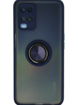 Newface Oppo A54 4G Kılıf Montreal Yüzüklü Silikon Kapak - Lacivert