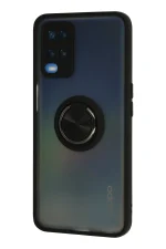 Newface Oppo A54 4G Kılıf Montreal Yüzüklü Silikon Kapak - Siyah - Görsel 2