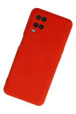 Newface Oppo A54 4G Kılıf Nano içi Kadife Silikon - Kırmızı - Görsel 2