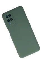 Newface Oppo A54 4G Kılıf Nano içi Kadife Silikon - Koyu Yeşil - Görsel 2