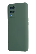 Newface Oppo A54 4G Kılıf Nano içi Kadife Silikon - Koyu Yeşil - Görsel 3