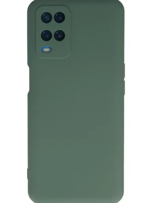 Newface Oppo A54 4G Kılıf Nano içi Kadife Silikon - Koyu Yeşil