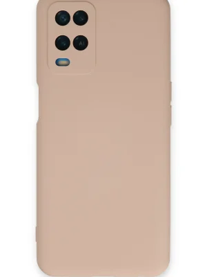 Newface Oppo A54 4G Kılıf Nano içi Kadife Silikon - Pudra