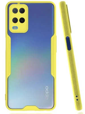 Newface Oppo A54 4G Kılıf Platin Silikon - Sarı