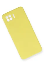 Newface Oppo A73 Kılıf Nano içi Kadife Silikon - Sarı - Görsel 3