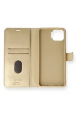 Newface Oppo A73 Kılıf Trend S Plus Kapaklı Kılıf - Gold - Görsel 2