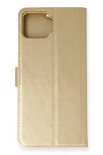 Newface Oppo A73 Kılıf Trend S Plus Kapaklı Kılıf - Gold