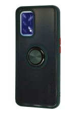 Newface Oppo A74 4G Kılıf Montreal Yüzüklü Silikon Kapak - Yeşil - Görsel 2