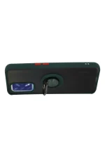 Newface Oppo A74 4G Kılıf Montreal Yüzüklü Silikon Kapak - Yeşil - Görsel 3