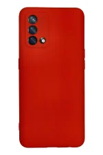 Newface Oppo A74 4G Kılıf Nano içi Kadife Silikon - Kırmızı - Görsel 3