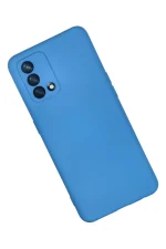 Newface Oppo A74 4G Kılıf Nano içi Kadife Silikon - Mavi - Görsel 2