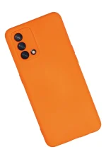 Newface Oppo A74 4G Kılıf Nano içi Kadife Silikon - Turuncu - Görsel 2